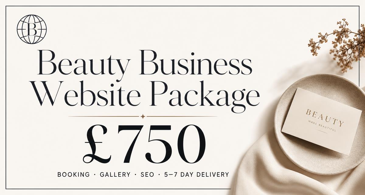 Beauty & wellness website concept with cream and charcoal design